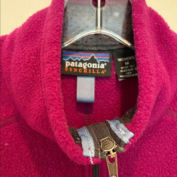 Patagonia Womens Vintage Medium Vest Deep Purple made in USA Synchilla Jacket - Picture 1 of 10